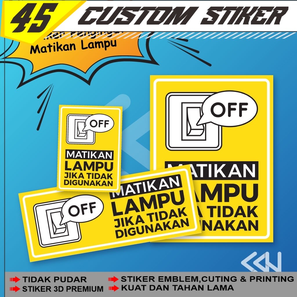 Stickers Sign Stickers Turn Off Lights | Save Electricity | Vinyl ...