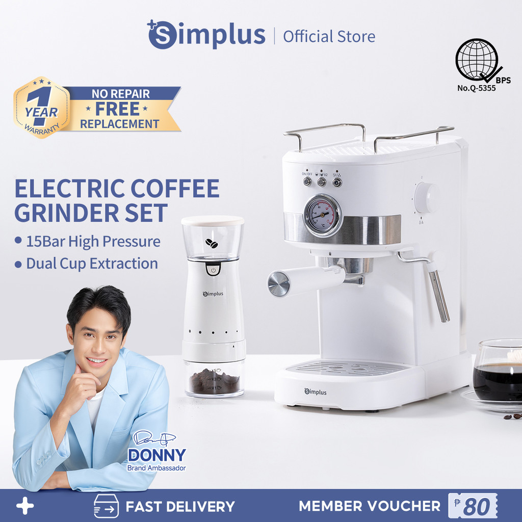 Simplus Coffee Machine Set Espresso Coffee Machine Coffee Grinder