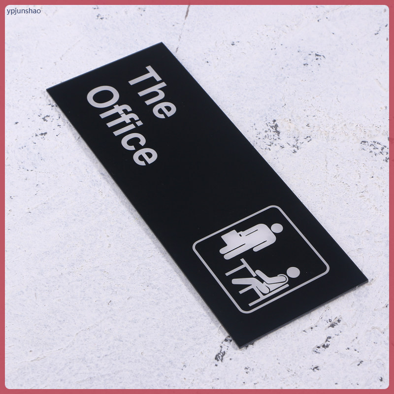 2pcs Acrylic English Word The Office Sticky Signs Informative Plastic ...