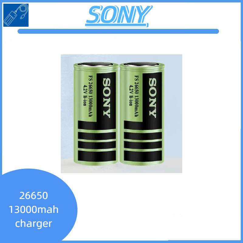 SONY 26650 13000mAh 4.2V Li-ion Rechargeable Battery For LED Flashlight ...