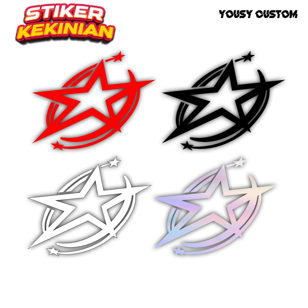 Viral Hologram Cutting Star Stickers Viral Hologram Cutting Star ...