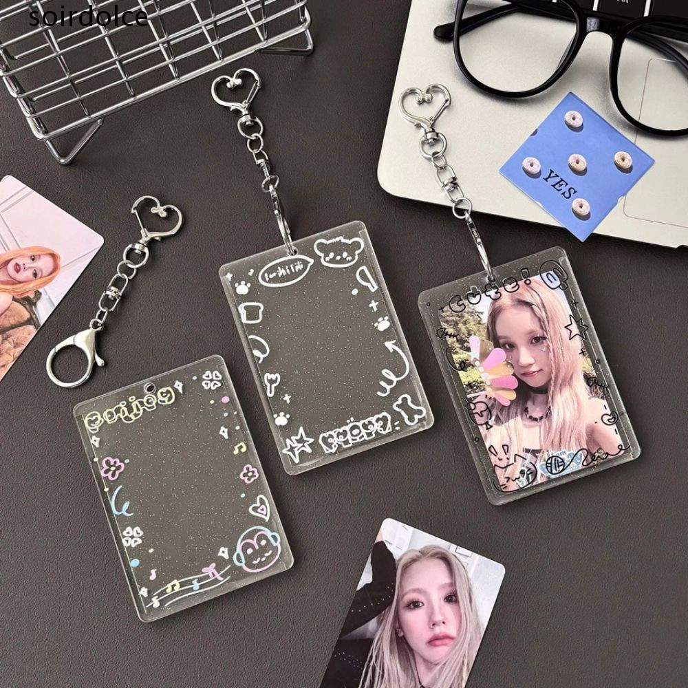 SOIRDOLCE Acrylic Photocard Holder, 2.7x4.1 Inch Transparent Photo Card ...