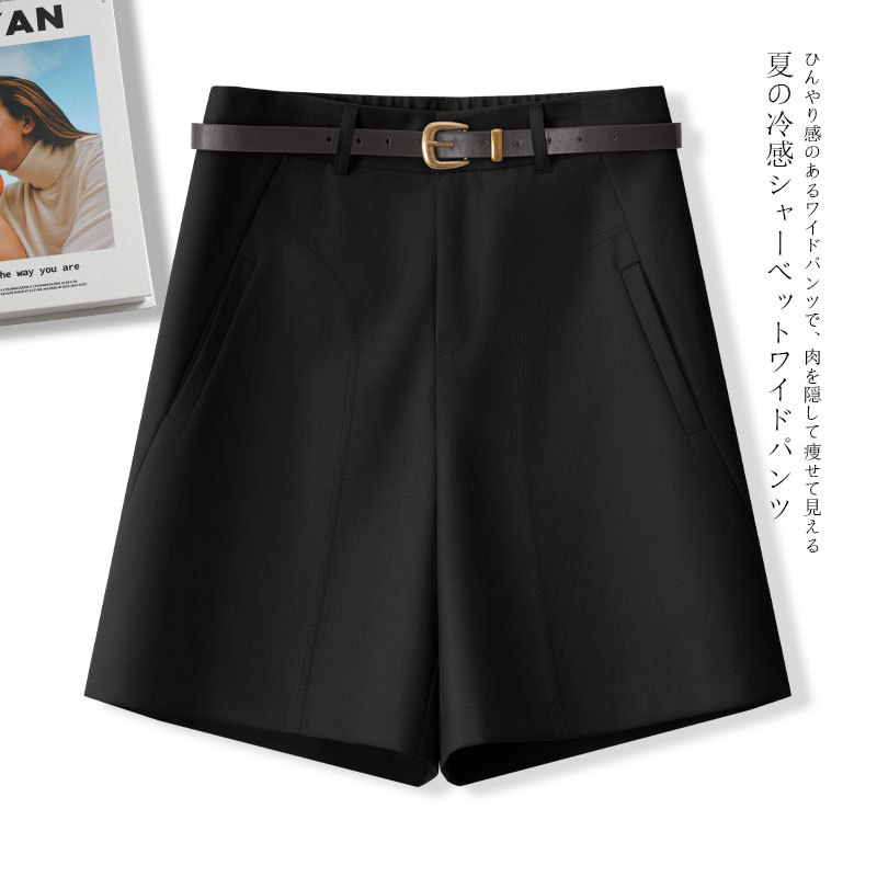 2026 New Style Summer Women White Suit Shorts Loose Wide-Leg High Waist ...