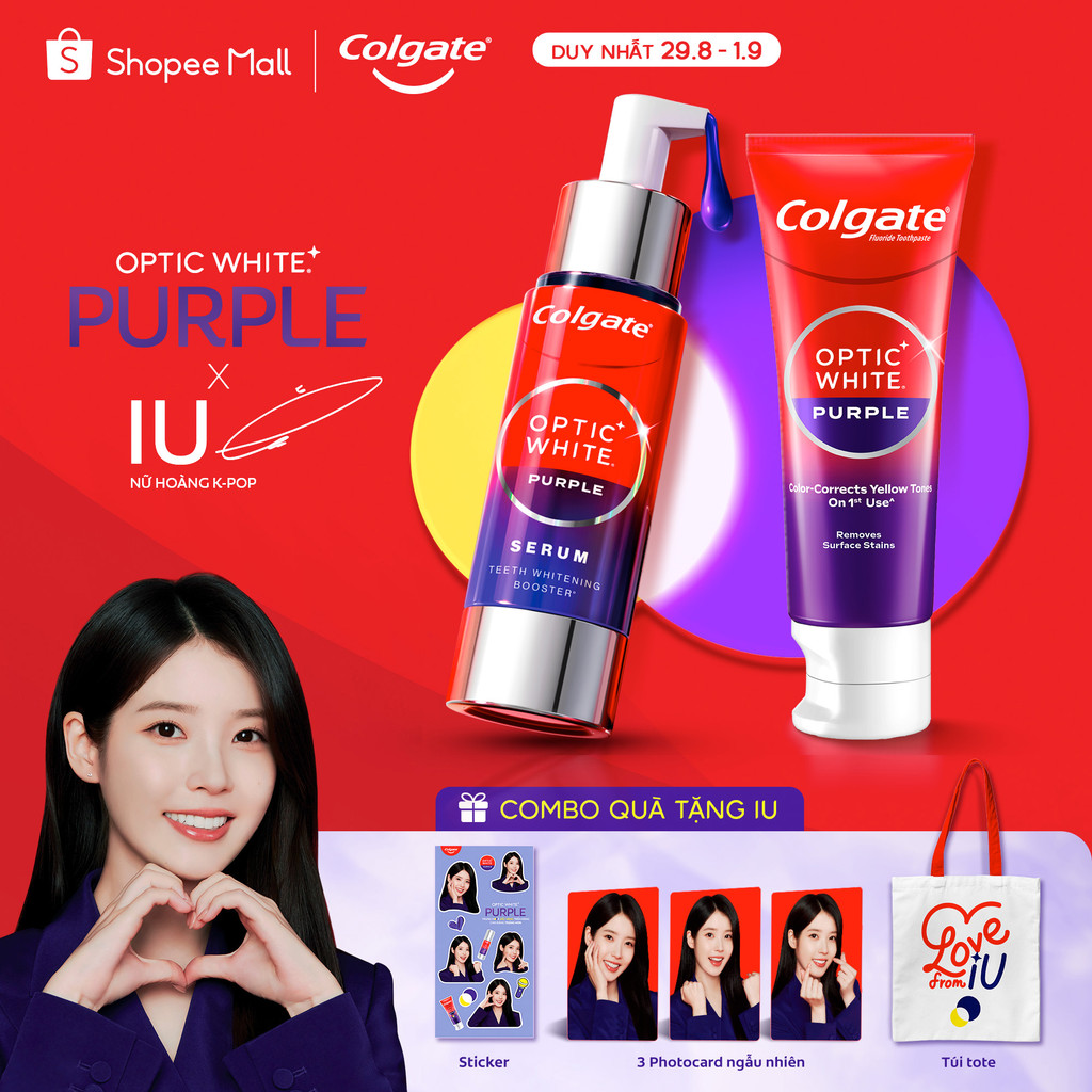 Colgate Optic White Purple x IU limited product set - Neutralizes ...