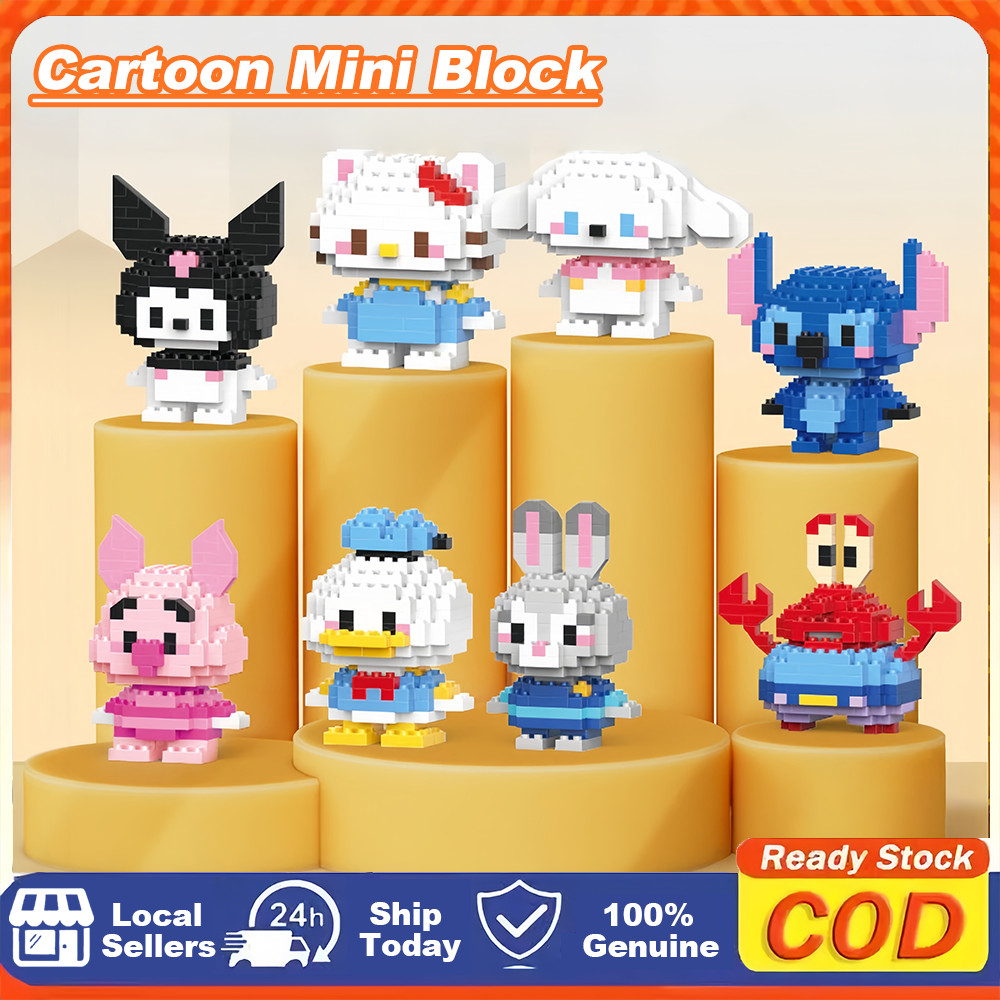 Building Blocks Cartoon Toys for Kid Mainan Gift Mini Bricks Cartoon ...