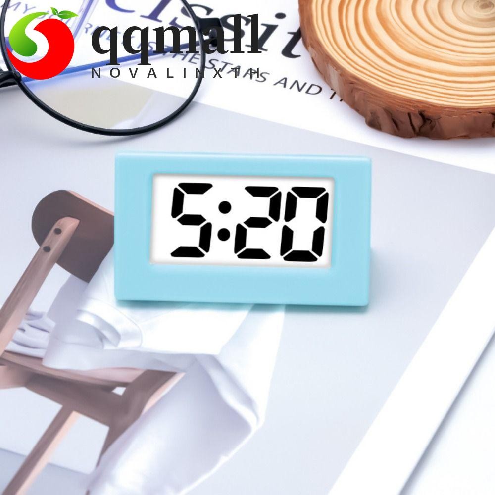 QQMALL LED Digital Clock, Simple Mute Mini Triangle Clock, Portable ...