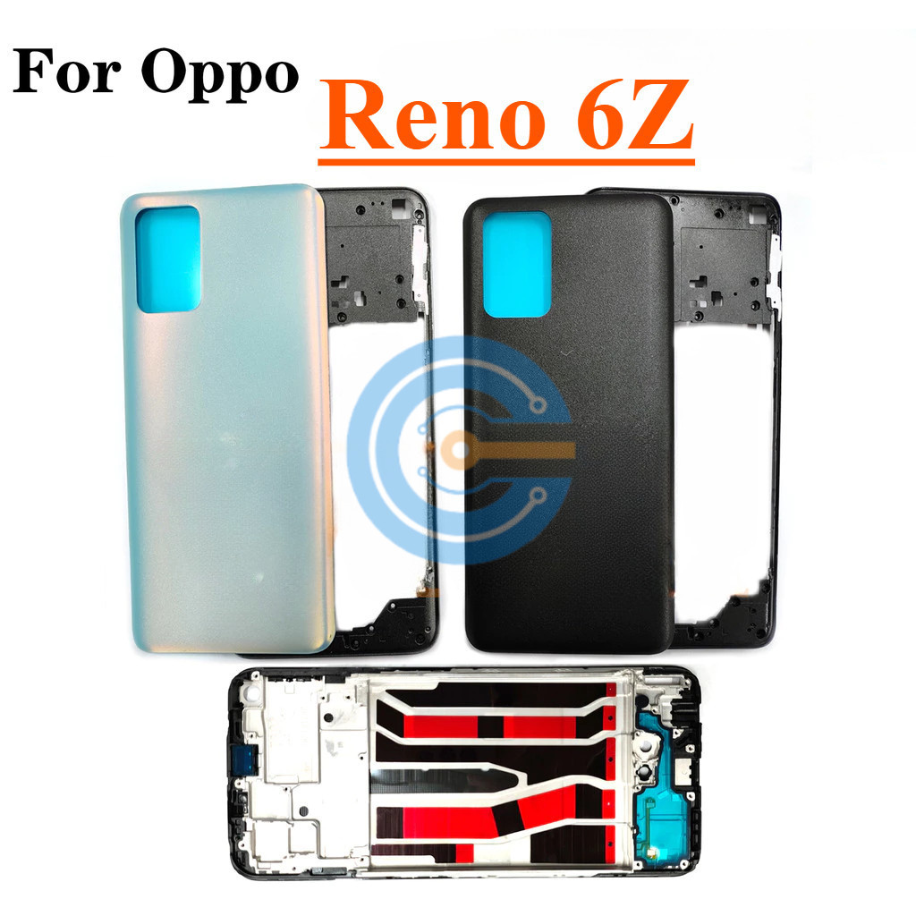 LCD Front Frame Bezel Back Battery Cover + Middle Frame For OPPO Reno ...