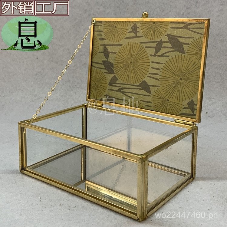 Glass Mosaic Storage Box Geometric Inlay Small Jewelry Direct Sale ...