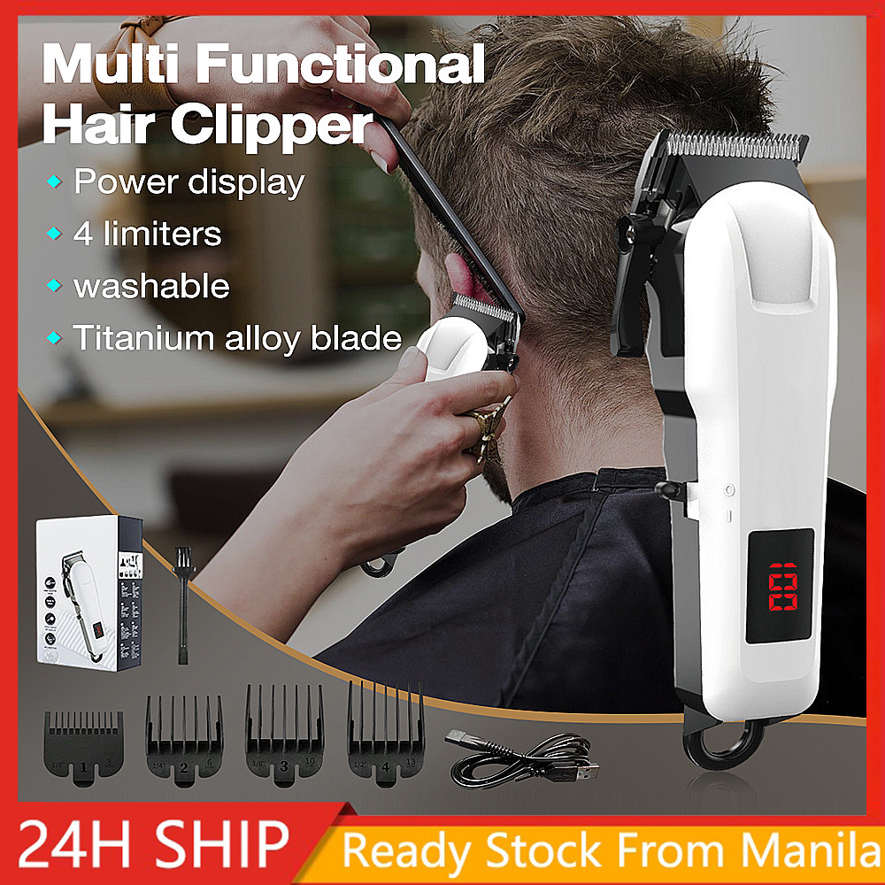 KM-809A Razor Hair Cut Rechargeable Hair Clipper Cordless Electric ...