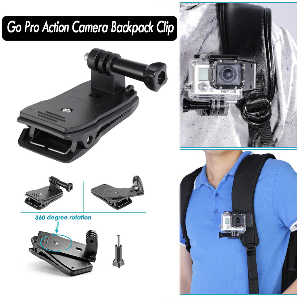 GoPro Backpack Clip - Quick Release Mount for HERO 7/8/9/10 Cold Shoe ...