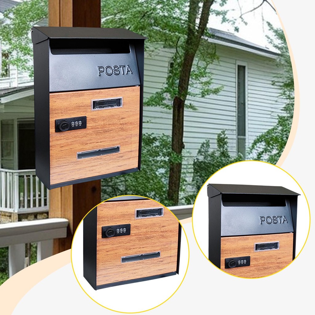 [svzfjuv] Keyless Mailbox with Combination Lock Residential Mailbox ...