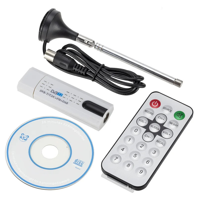 Digital Antenna USB 2.0 HDTV TV Remote Tuner Recorder&Receiver for DVB ...