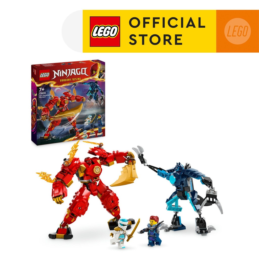 LEGO NINJAGO 71808 Kai's Elemental Fire Mech Toy (322 Pieces - Main Image