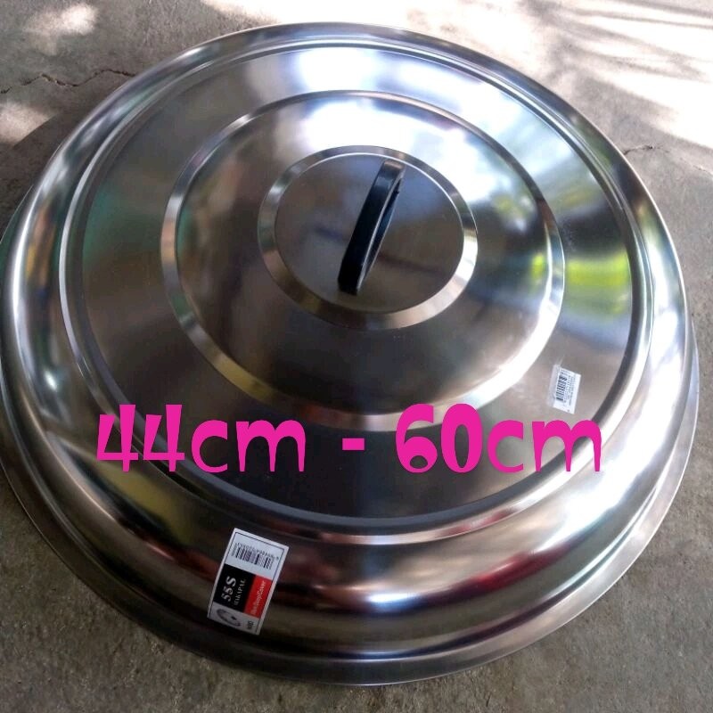 COD-Big deep lid cover stainless steel(42cm - 60cm available) | Shopee ...