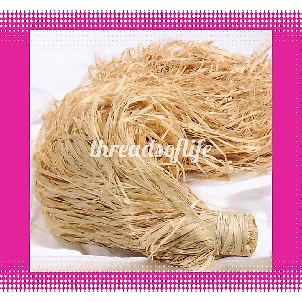 1-KILO Natural Raffia Fiber Buri Palm Grass Native Raw Material for DIY ...