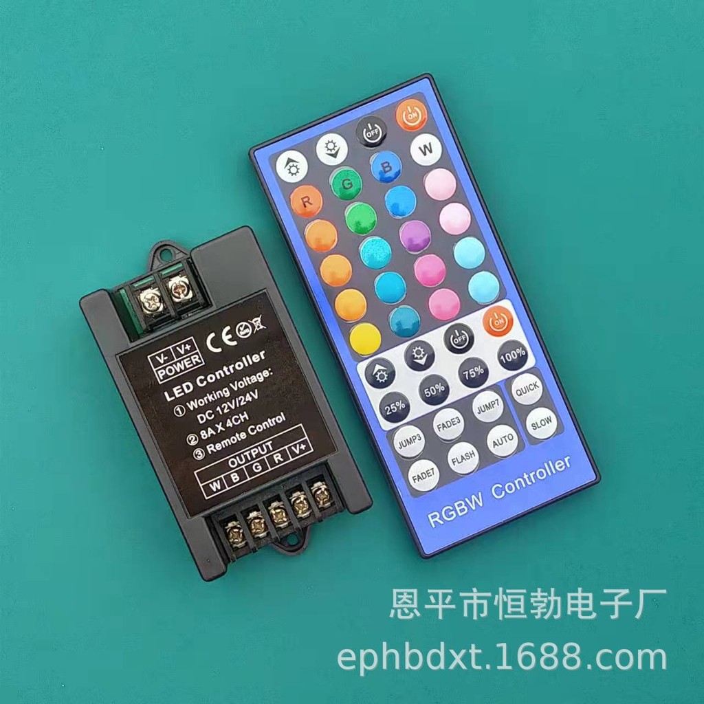 LED High Power RF40Key Wireless RF Remote Control RGBW Four-way Light ...