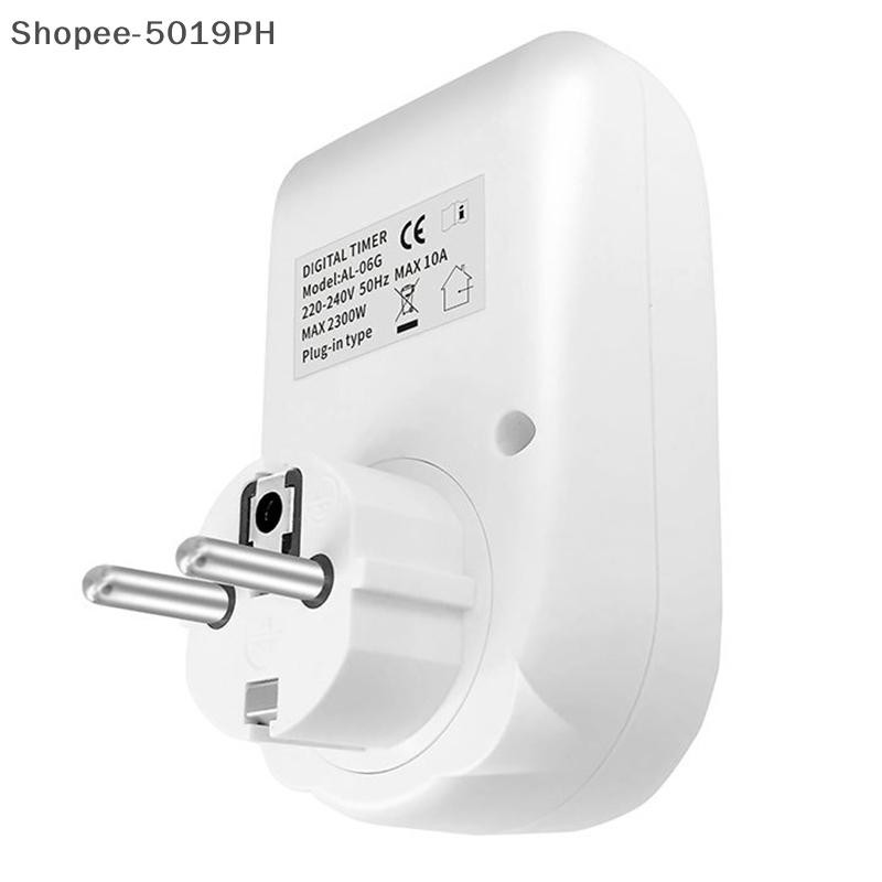 Shopee-5019PH EU Plug Timer Switch Digital Power Socket Energy Saving ...