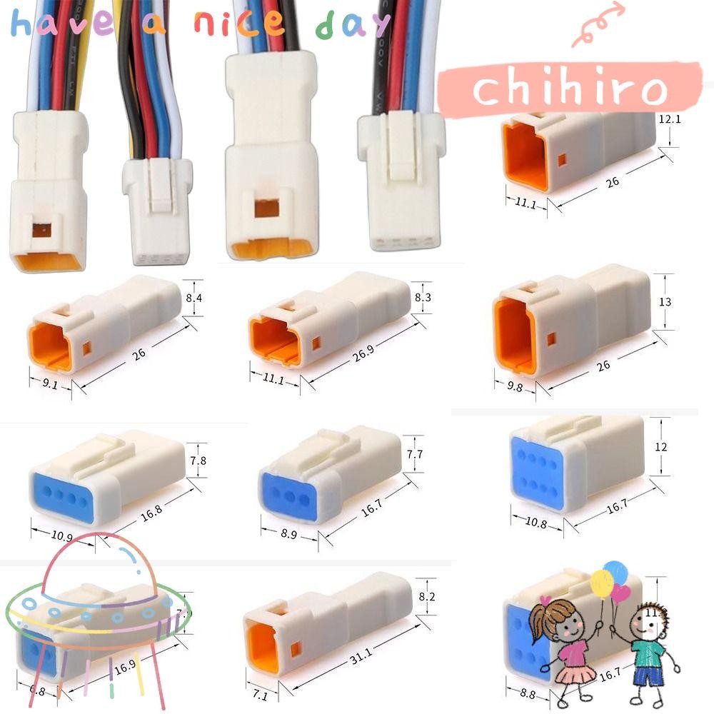 Set Connettori Impermeabili JWPF – 2/3/4/6/8 Pin, Auto, Bianco, Maschio+femmina, Cavi Completi