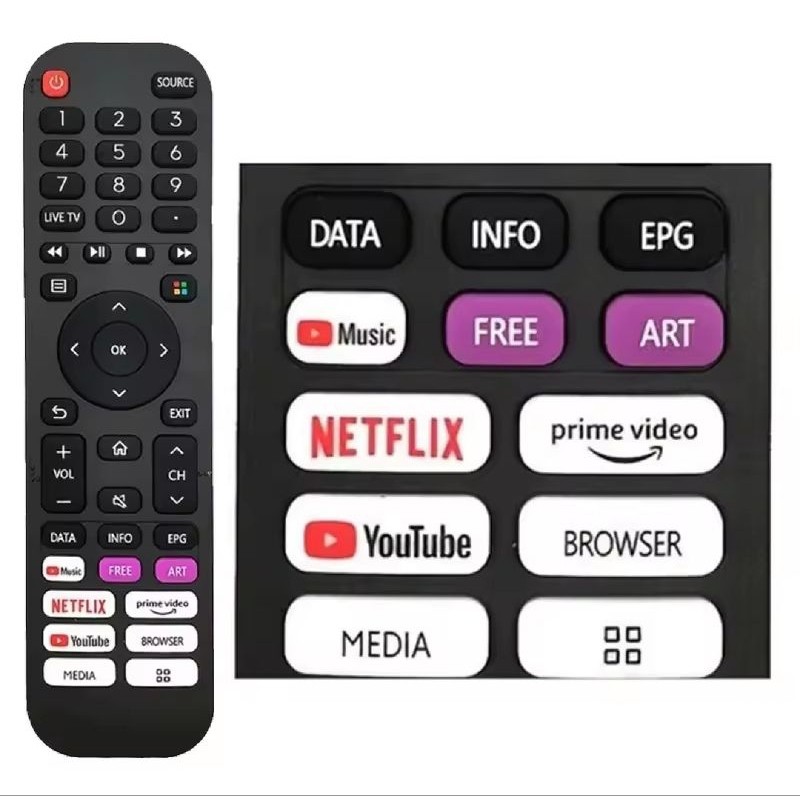Hisense Devant Smart TV Remote Control for EN2N30H 50 LCD/LED TV Player ...