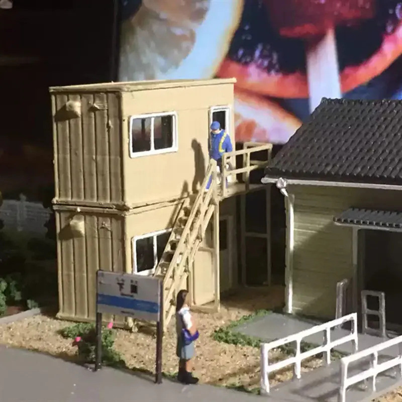 1/144 N Scale Building Model Container House Model Miniature Collection ...