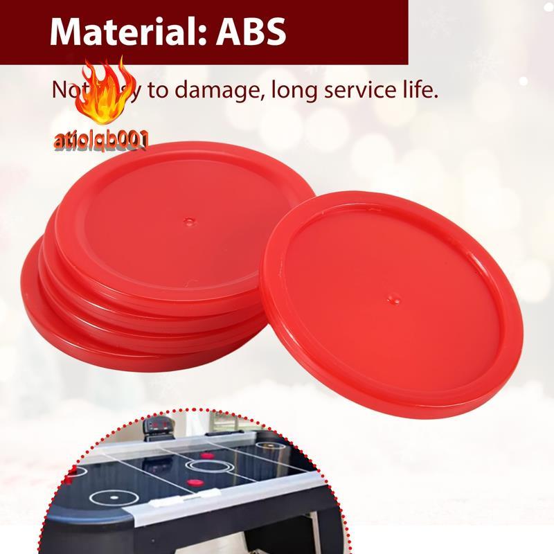 5 Pucks 50 Mm Pour Mini Hockey Sur Air – Rouge – En ABS – Pour Enfants