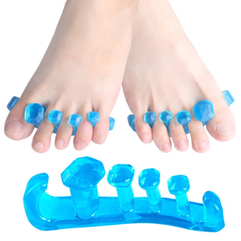 2 Silicone Five-Finger Separator Thumb Valgus Corrector Toe Overlap Toe ...