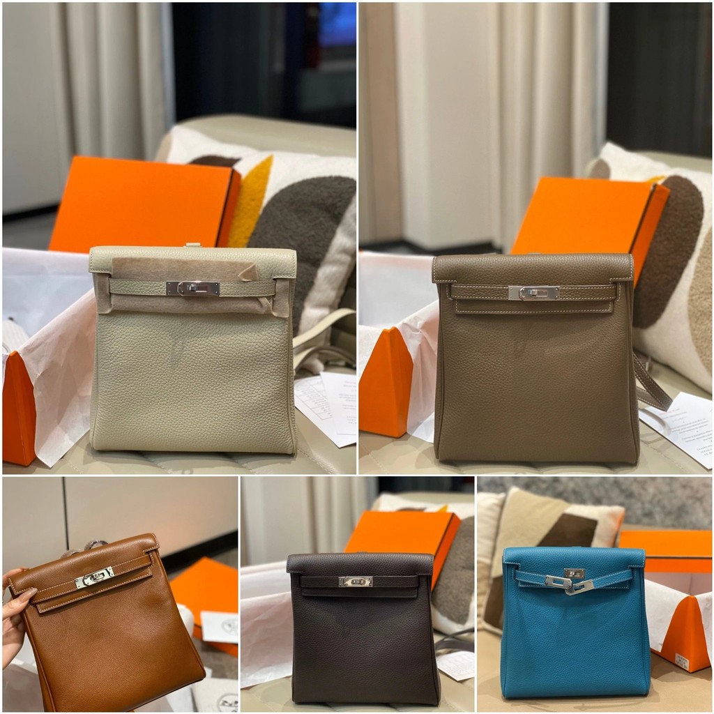 herme Hermès Full Leather Backpack kellyAdo Kelly Backpack Lychee Grain ...