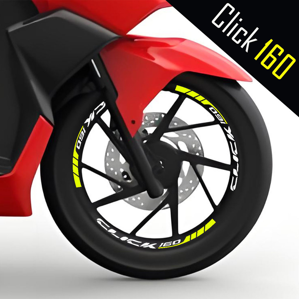 Honda Click 160 Click160 Reflector Motorcycle Wheel Hub Rim Vinyl Mags ...