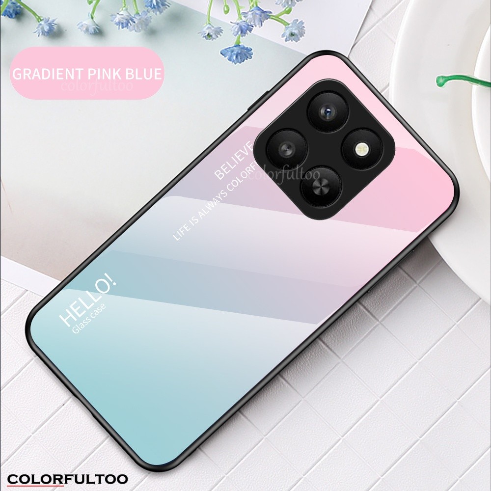 Cover morbida Honor 400 Lite angoli rinforzati - Enkay Blush Blue - Italiano