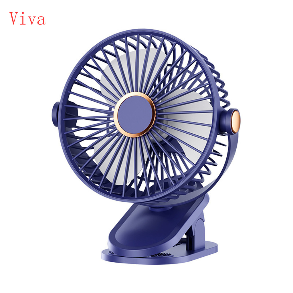 (Viva)Mini Desk Fan With Light Rotating Clip Fan Outdoor Portable ...