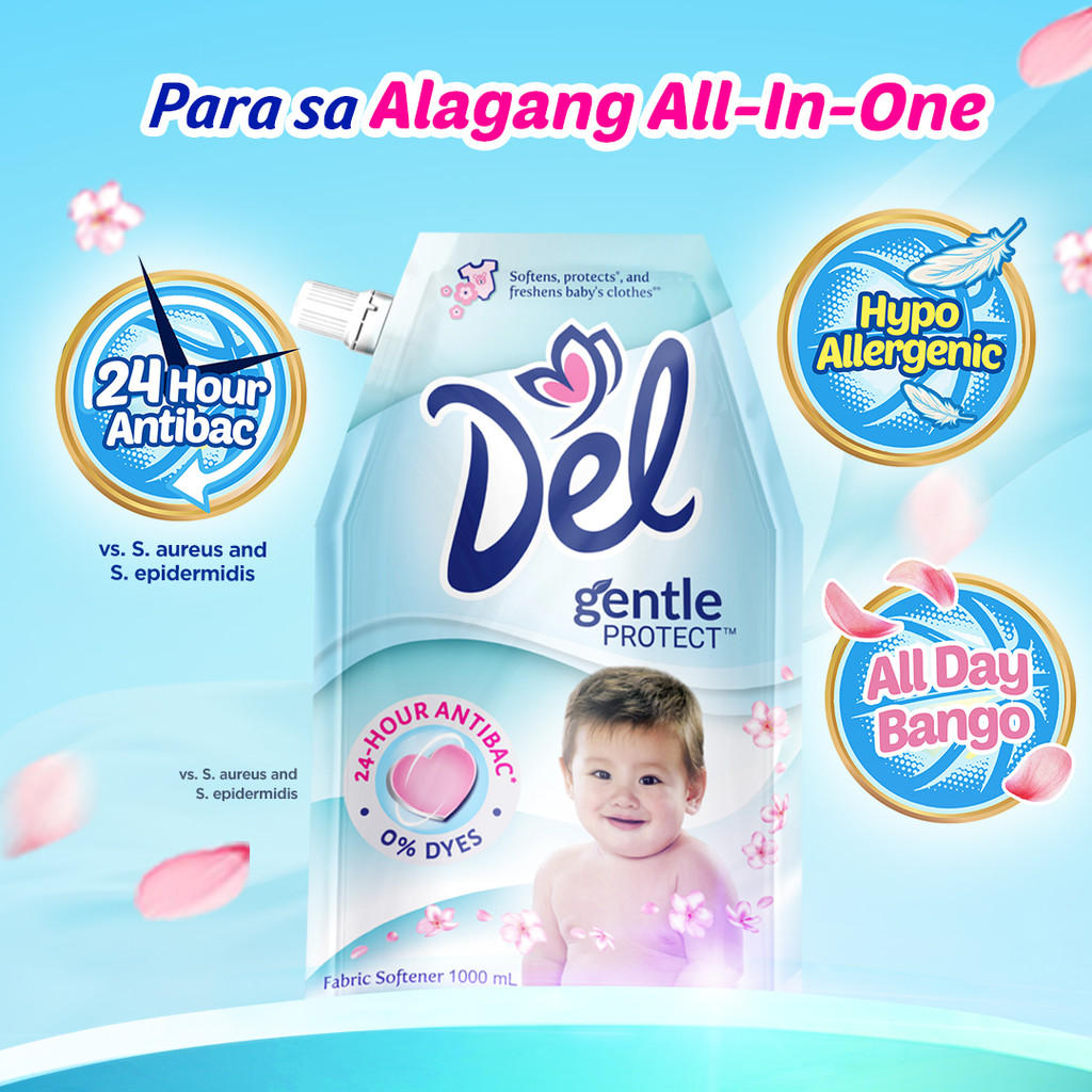 Del Gentle Protect Fabric Softener (1000 mL SUP) x3 | Shopee Philippines