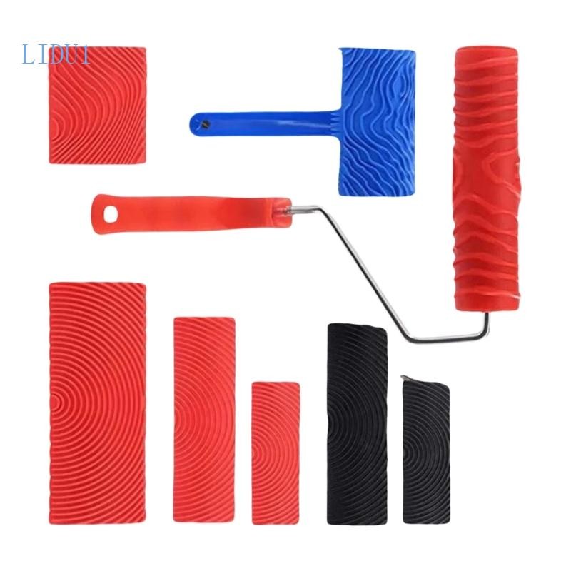 LIDU1 Heavy Duty Pattern Coating Roller Kit Functional Paint Tool For ...