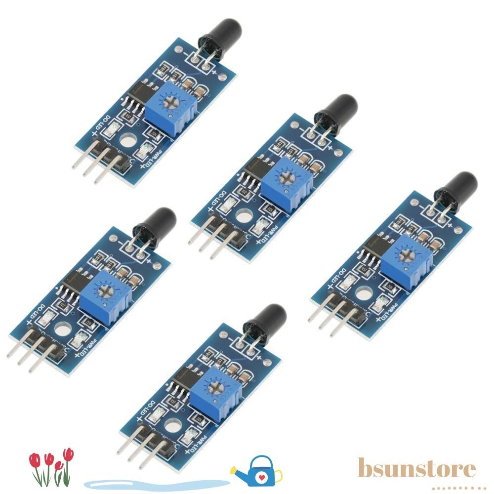 BSUNSTORE 5 PCS Fire Sensor Module, 3.3V-5V 3 PIN Fire Detection ...