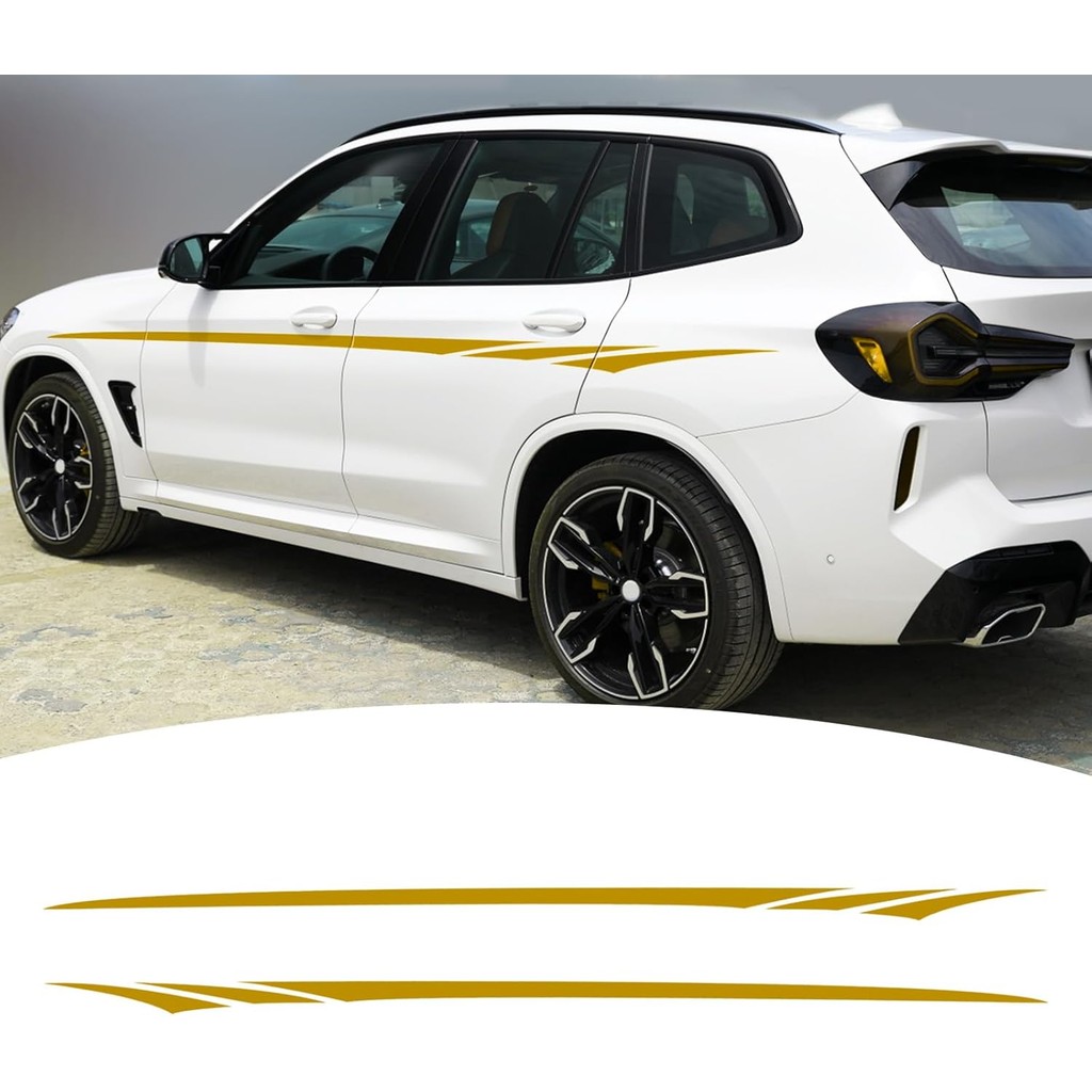 BilisinVinyl Car Body Side Stickers, BI010 Sports Racing Stripes ...