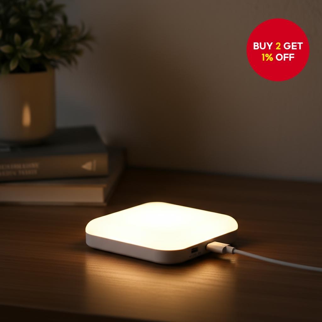Automatic LED Sensor Night Light USB Type-C Rechargeable Cabinet ...