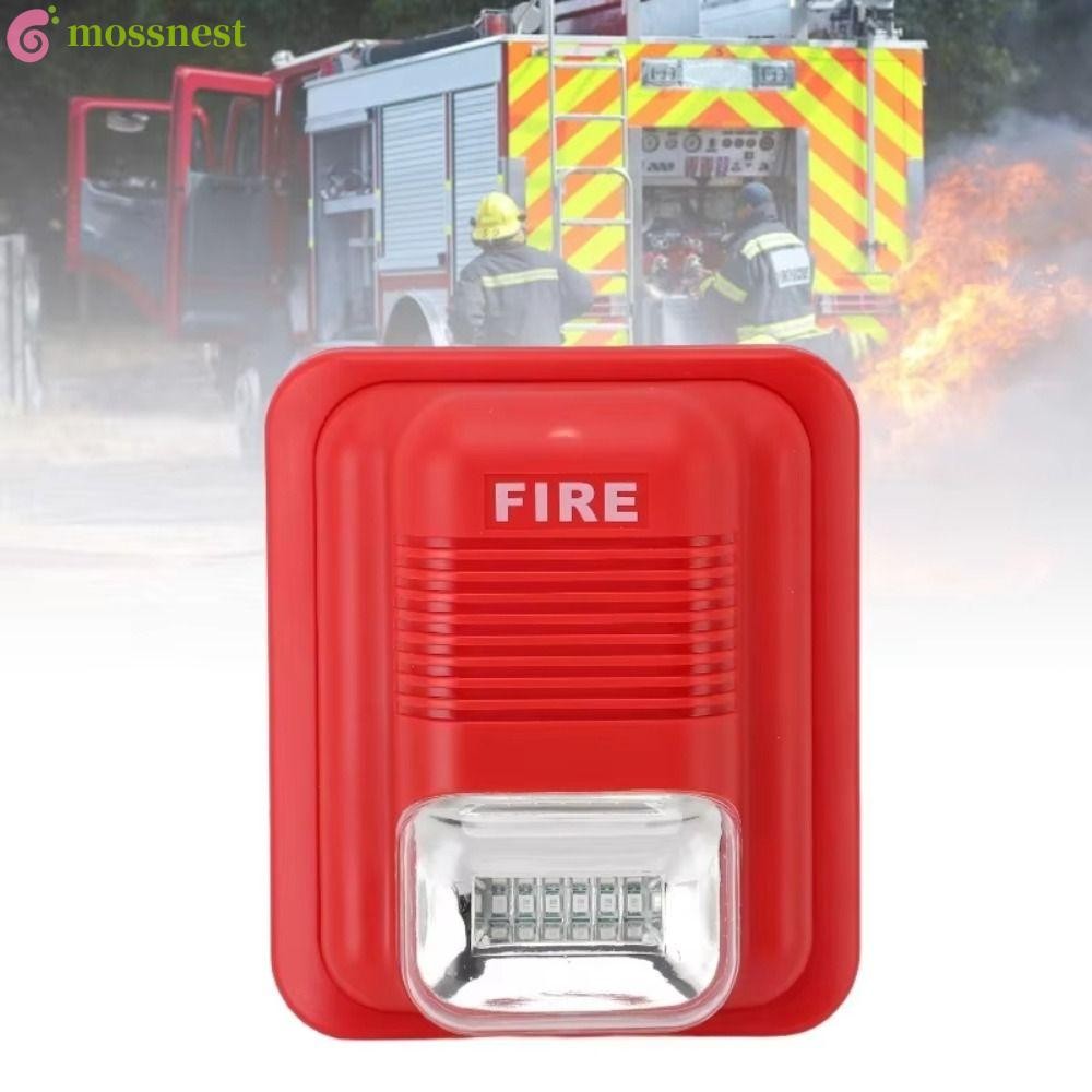 MOSSNEST Fire Alarm System, Wireless Technology Strobe Light Wireless ...