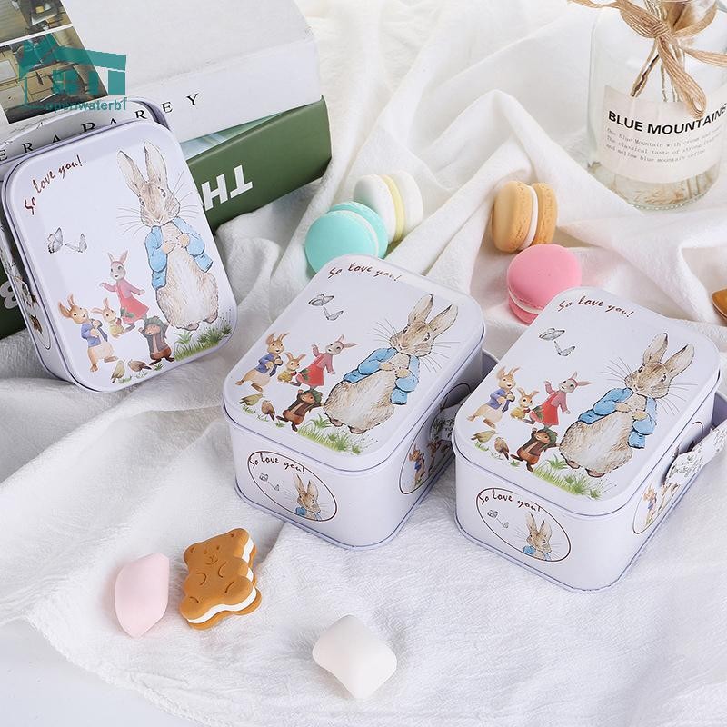 [Jei] White Rabbit Toffee Tin Can Small Suitcase Storage Can Tin Metal ...