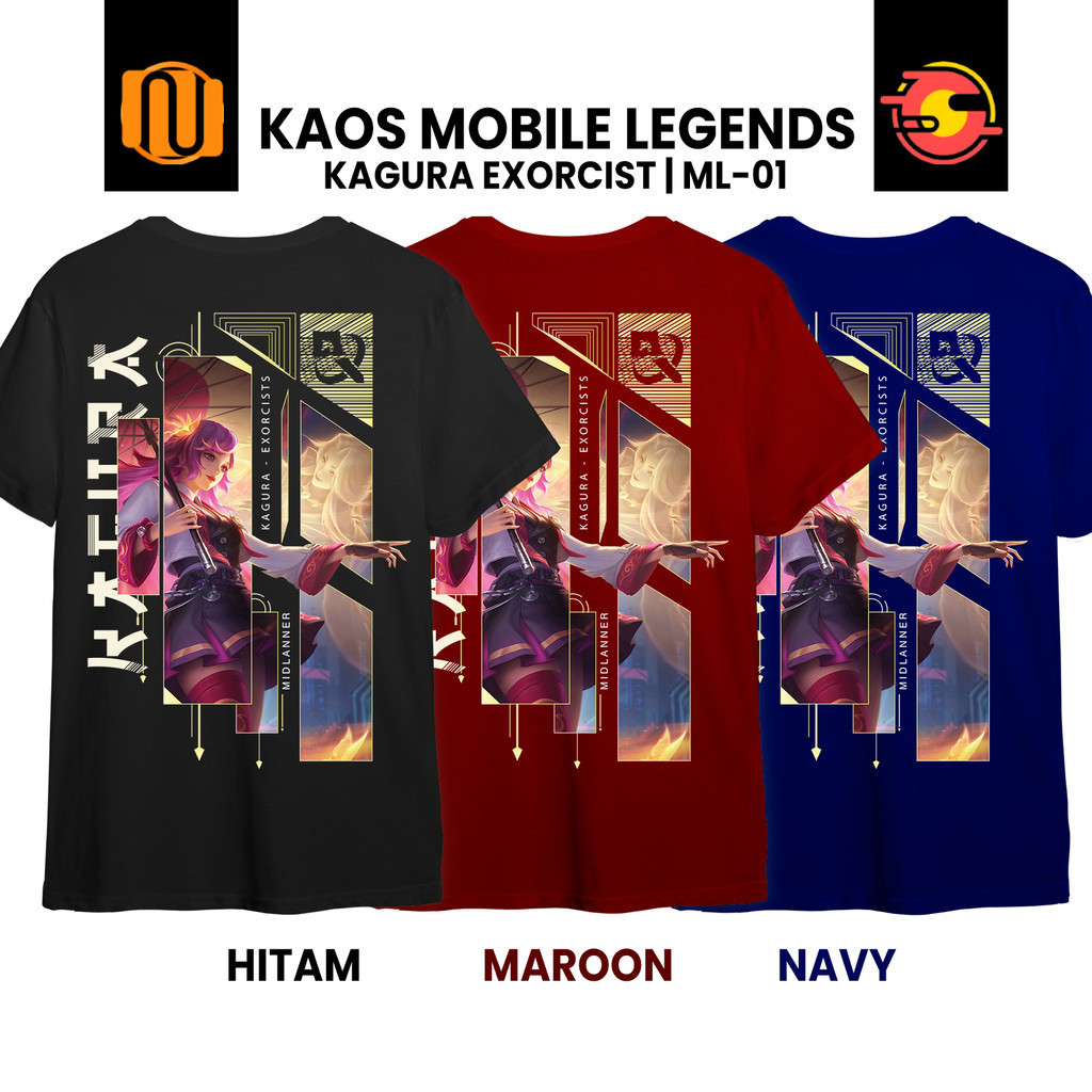 KAGURA EXORCIST Mobile Legend Mage ML MLBB Short Sleeve Black T-Shirt ...
