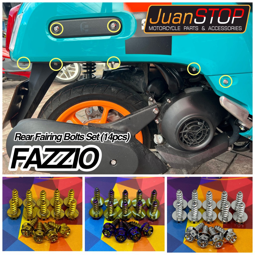 Fazzio Rear Fairing bolts (set of 14pcs) | Shopee Philippines