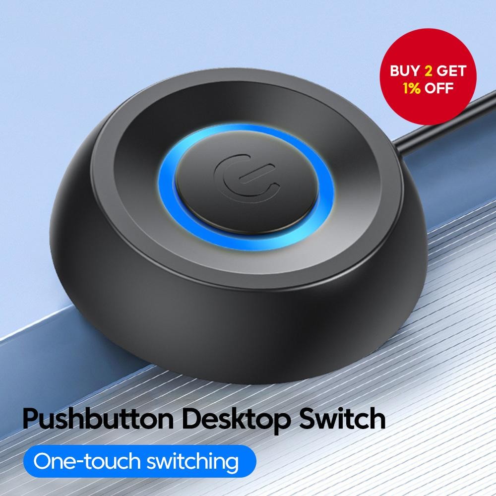 Stylish new desktop computer power switch with LED indicator PC host ...