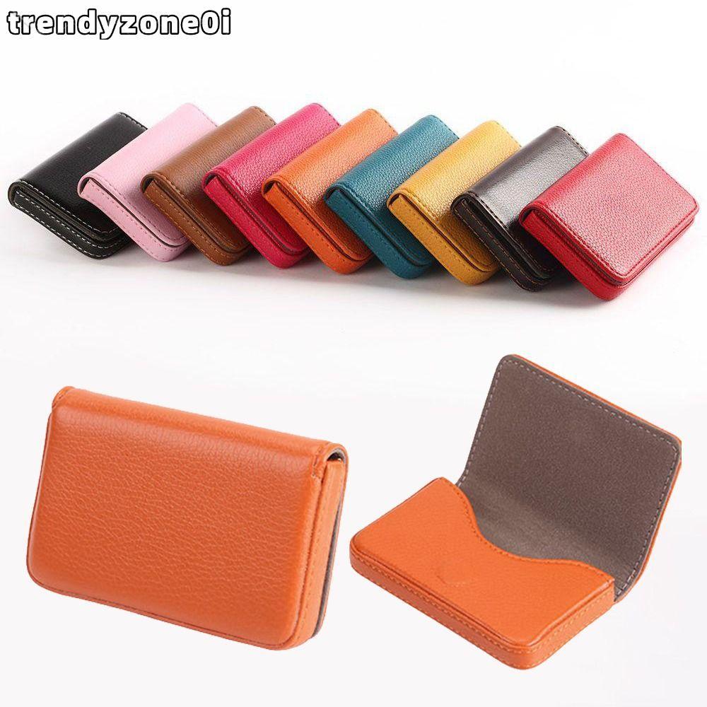 TRENDYZONE0I Business Card Holder, PU Leather Large Capacity Wallet ...
