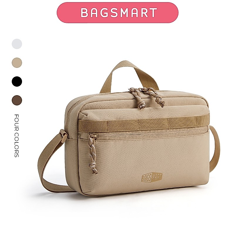 BAGSMART Unisex Crossbody Bag for Daily Commute Large Capacity ...