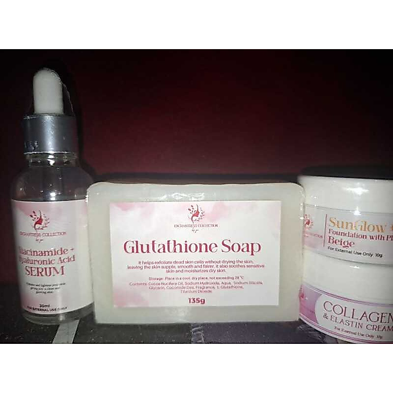 enchantress glutathione soap Skin Care Review  Whitening Serum Moisturizer SPF