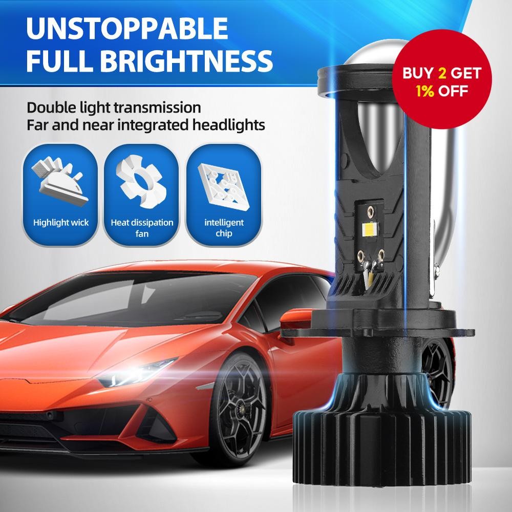 Trendy New CF 24000LM Bus 17.2W/H4 LED Mini Car Lens Projector High/Low ...