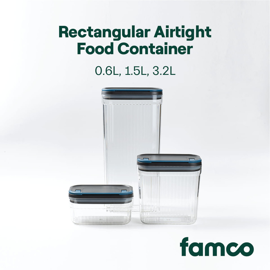 Famco Airtight Food Storage Container, Leakproof & Stackable Pantry ...