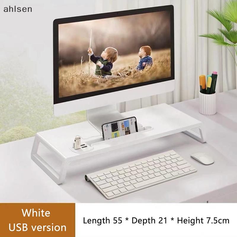 ahlsen Computer Monitor Rising Holder With USB Hub PC Screen Stand ...