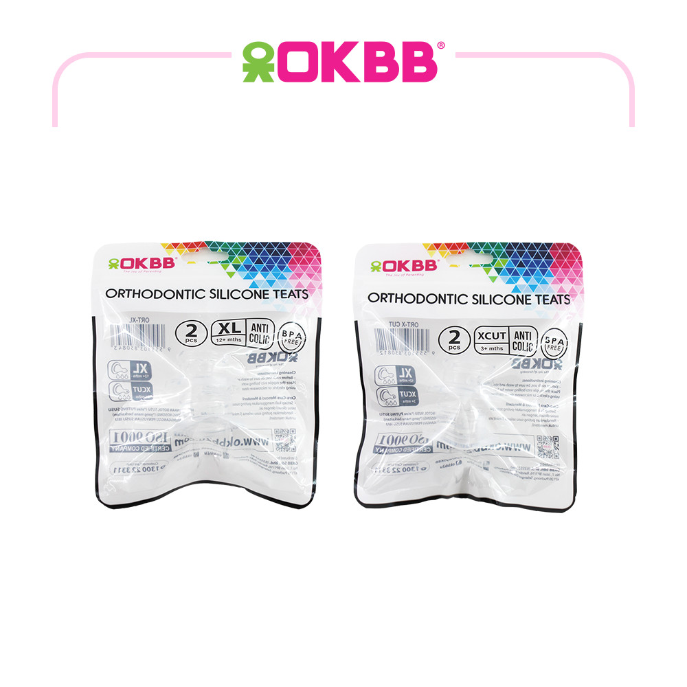 OKBB 2’s Orthodontic Baby Teat Standard Neck ORT Baby Bottle | Shopee ...