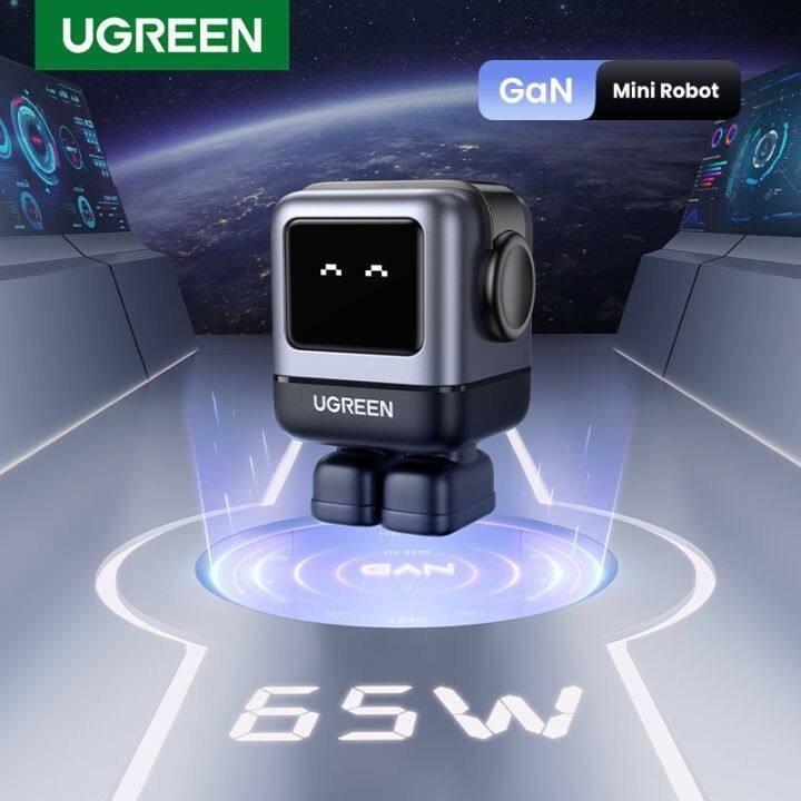 UGREEN RoboGaN 65W/30W USB C USB A Charger Mini Robot | Shopee Philippines