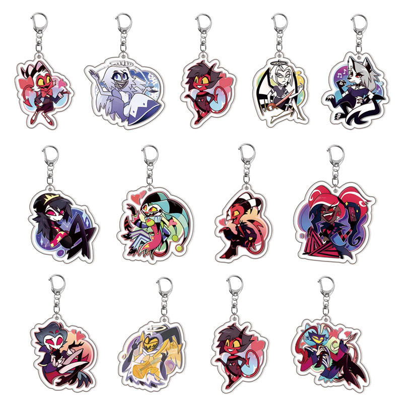 Q Version Hell Inn Vicky Charlie Alasto Cartoon Acrylic Keychain ...