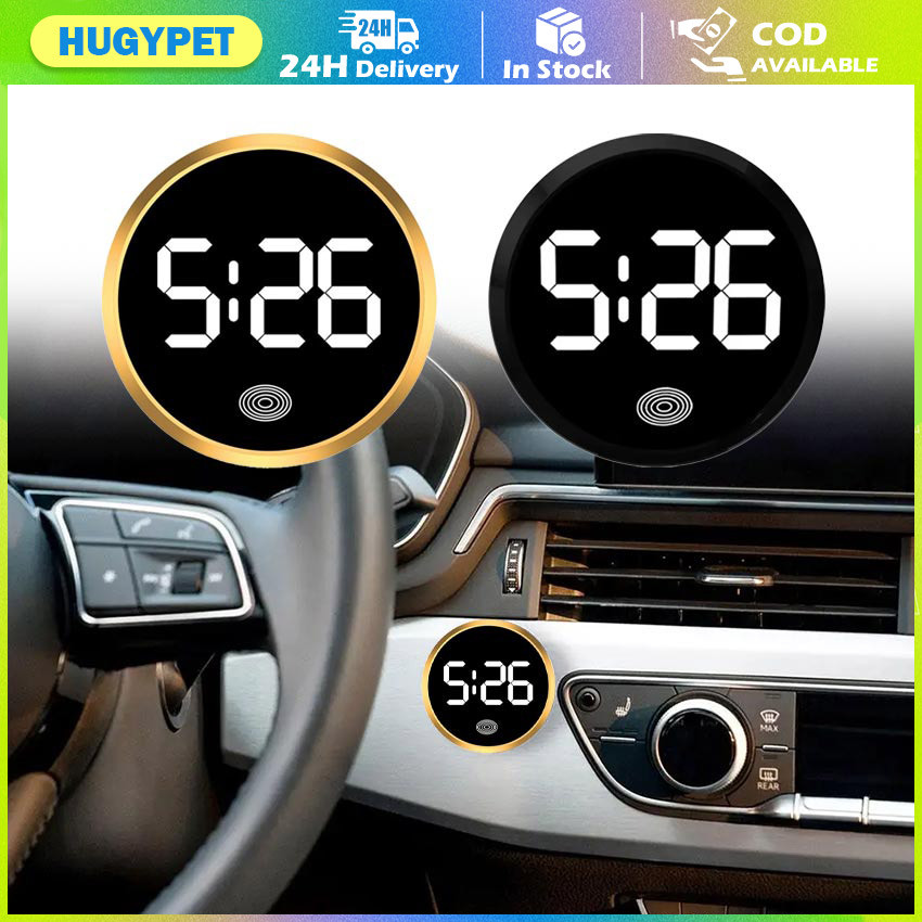 Luminous Car Digital Clock Night Driving Self Adhesive Led Time Display ...